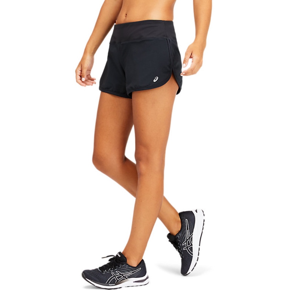 ASICs running athletic short with liner black Small